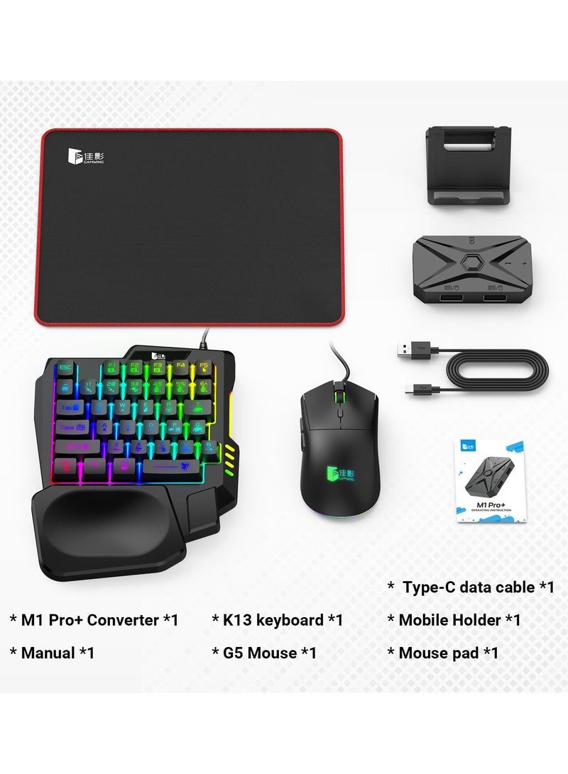 Gamwing مجموعة ألعاب كلاسيكية محول ماوس وكيبورد Gamwing M1 Pro+ حزمة ألعاب موبايل اتصال لاسلكي - Image 1